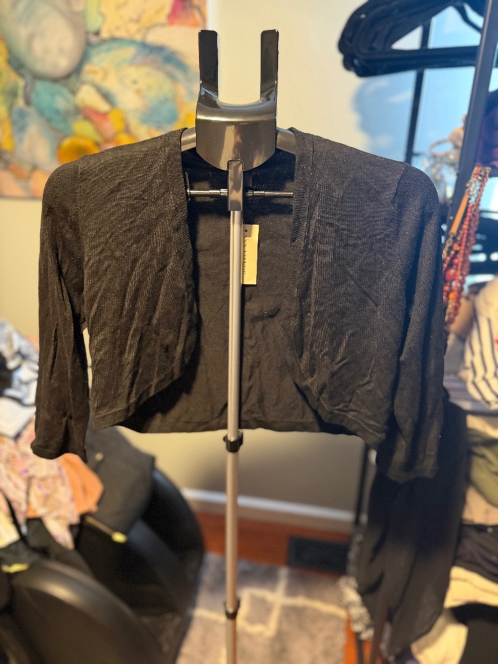 anon Taylor y2k shrug sweater black medium NWT